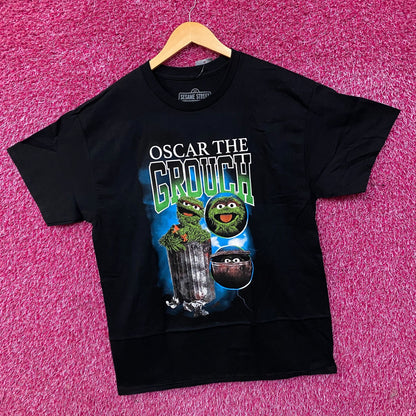 Sesame Street Oscar The Grouch Retro Graphic T-Shirt Large