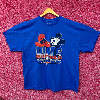 Junk Food X Mickey Mouse NFL Buffalo Bills Blue T-Shirt XL