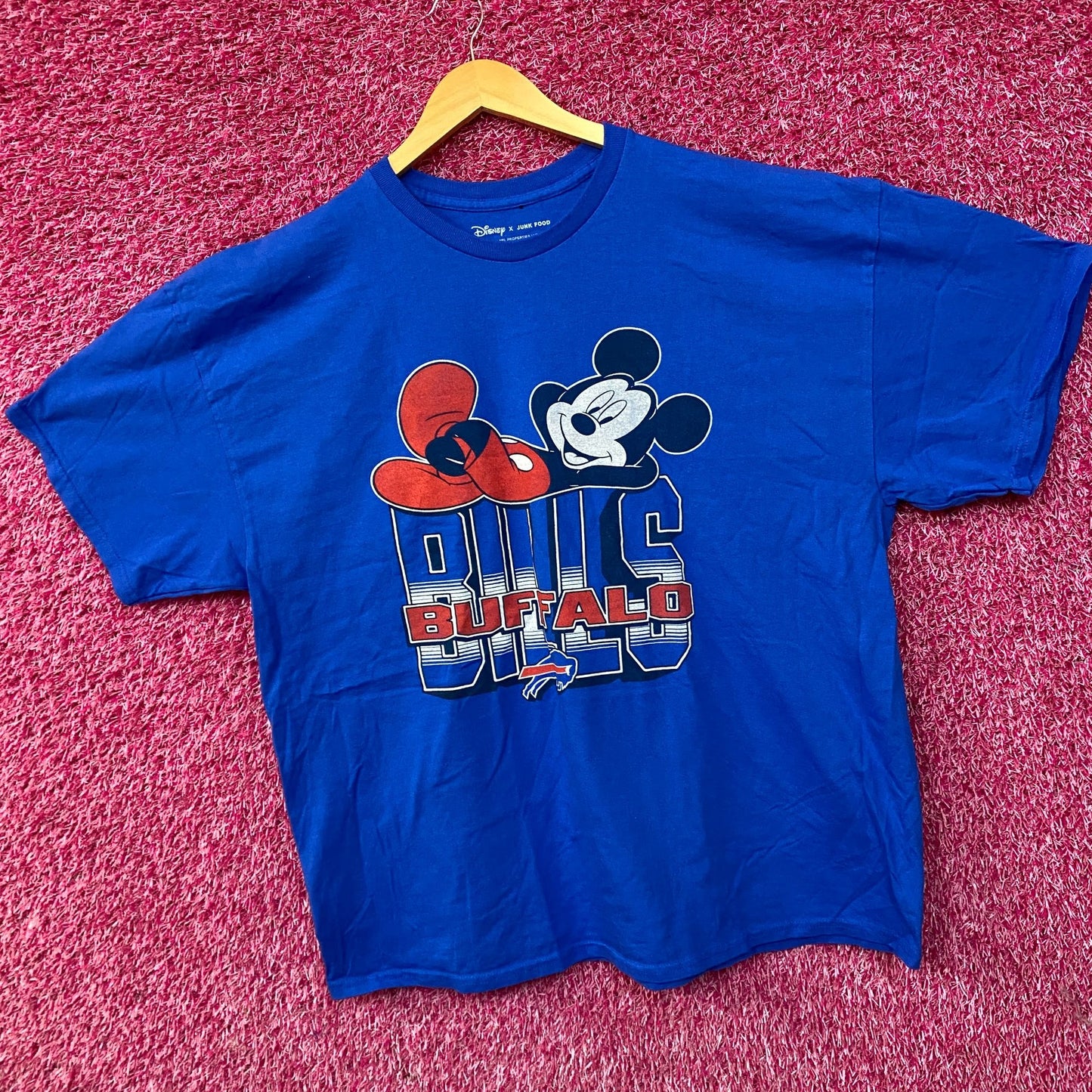 Junk Food X Mickey Mouse NFL Buffalo Bills Blue T-Shirt XL