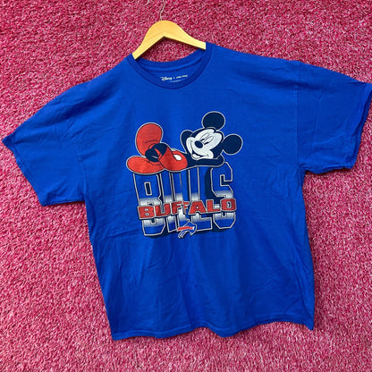 Junk Food X Mickey Mouse NFL Buffalo Bills Blue T-Shirt XL