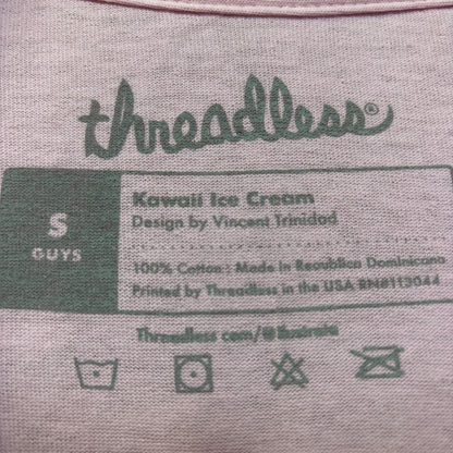Threadless Kawaii Ice cream Graphic Design T-Shirt Small