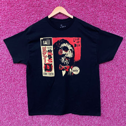 Saw Billy the Puppet Live Or Die Horror Movie T-Shirt XL