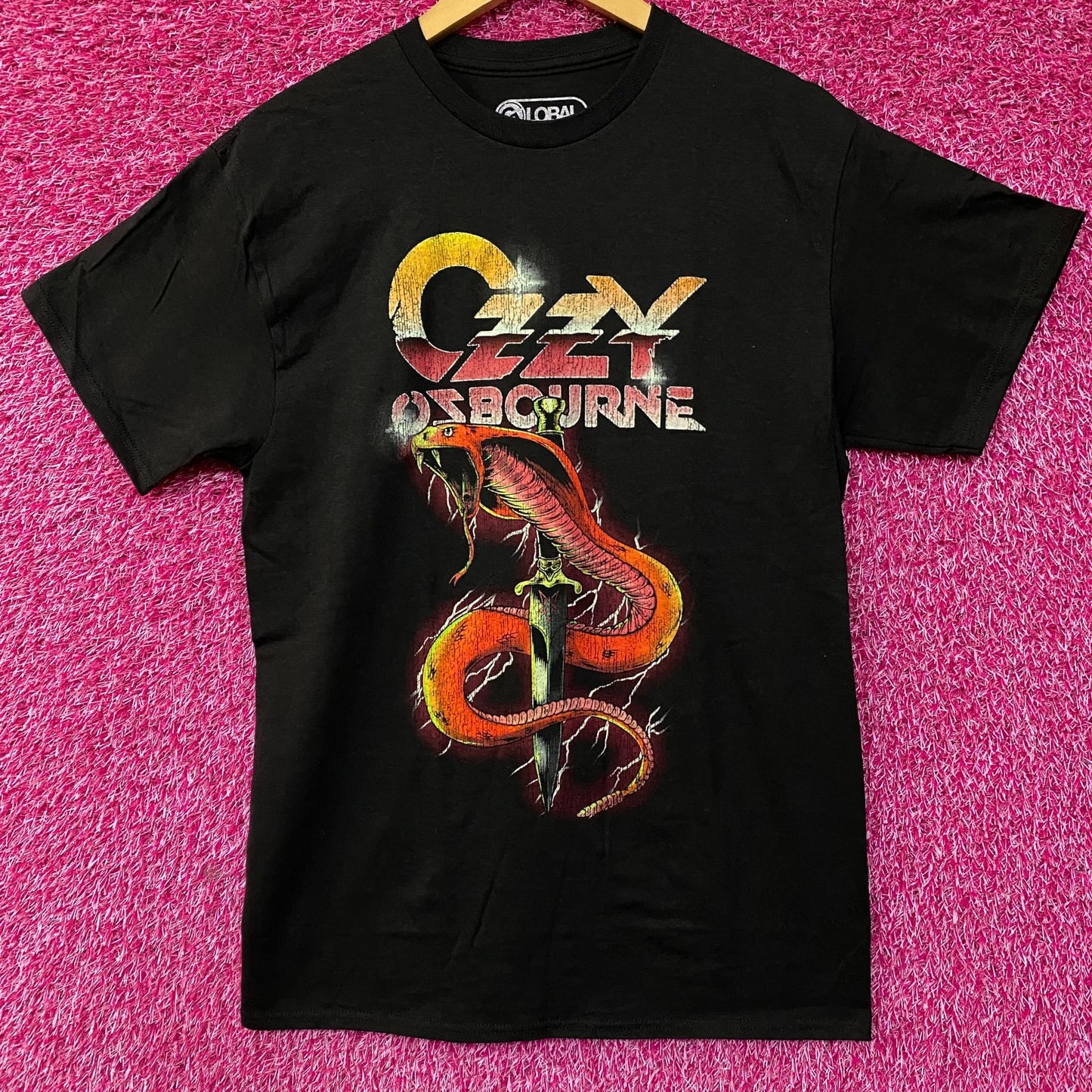 Ozzy Ozbourne Cobra Graphic Design T-Shirt Medium