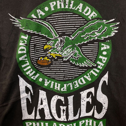 Junk Food Clothing Philadelphia Eagles Crest Vintage Style Tee Small