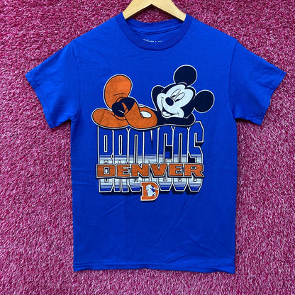 Disney x Junk Food NFL Denver Broncos Mickey Mouse Kick Back T-Shirt XS