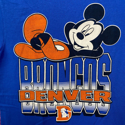 Disney x Junk Food NFL Denver Broncos Mickey Mouse Kick Back T-Shirt XS