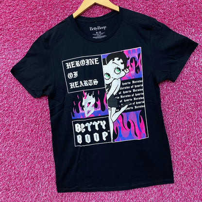 Betty Boop Heroine Of Hearts Graphic Design T-Shirt Medium
