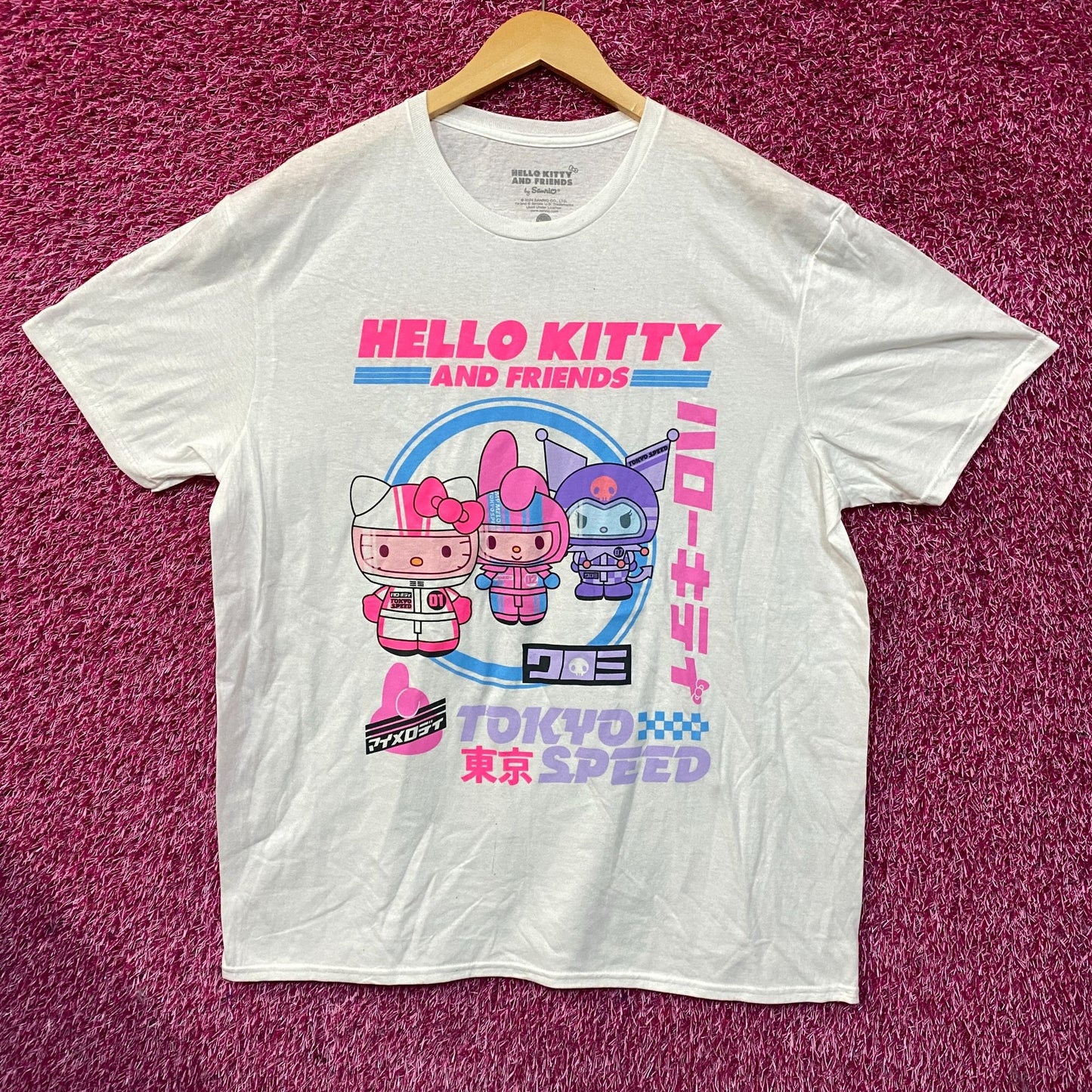 Sanrio Hello Kitty and Friends Tokyo Speed Kawaii Graphic T-Shirt XL