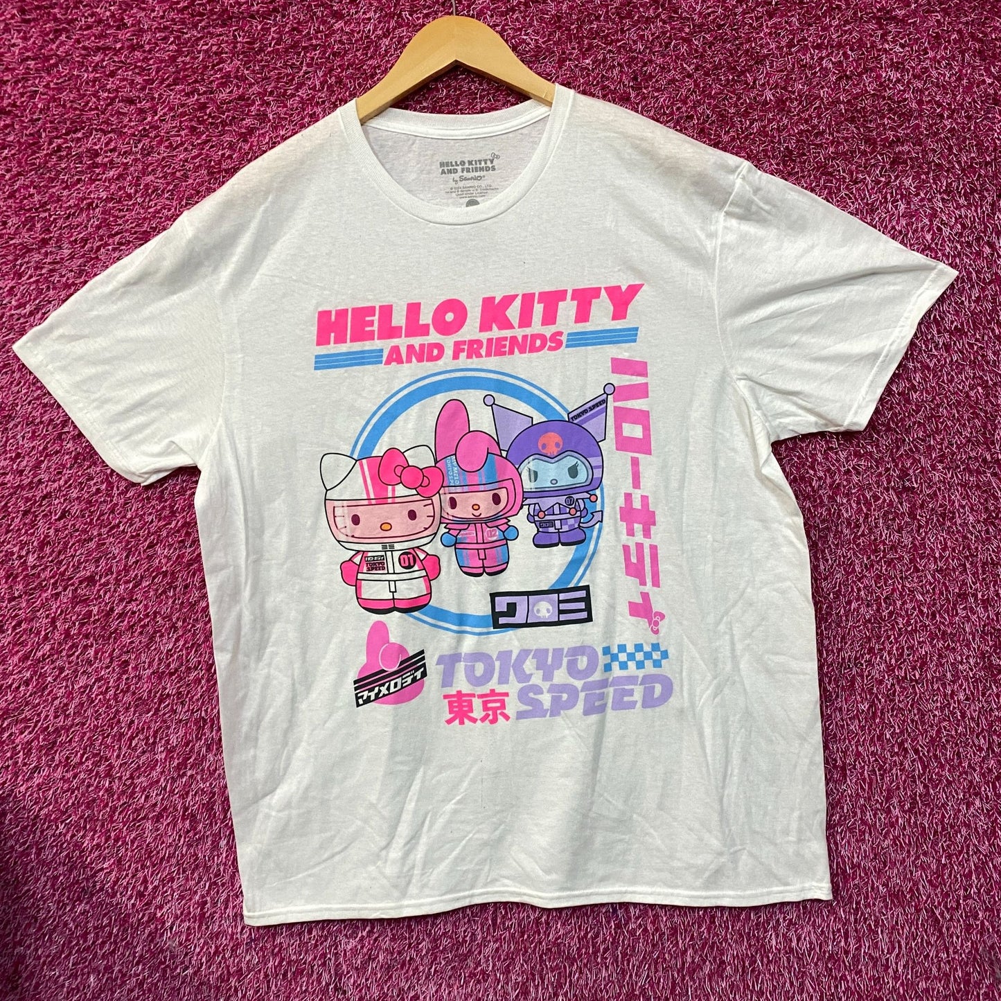 Sanrio Hello Kitty and Friends Tokyo Speed Kawaii Graphic T-Shirt XL