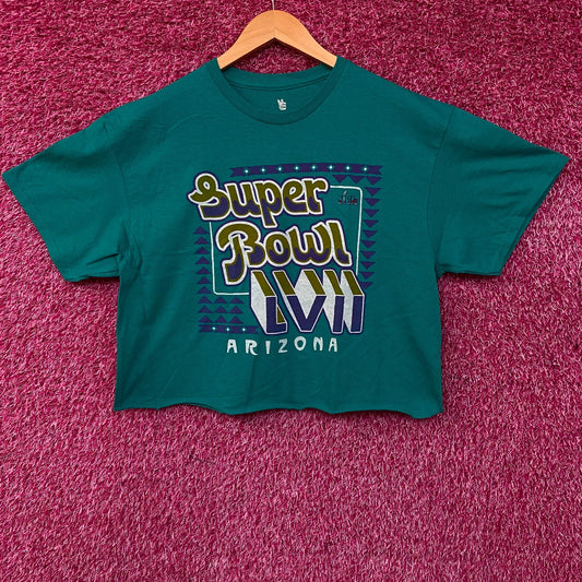 Super Bowl LVII Arizona Battle in the Desert Crop Shirt Large