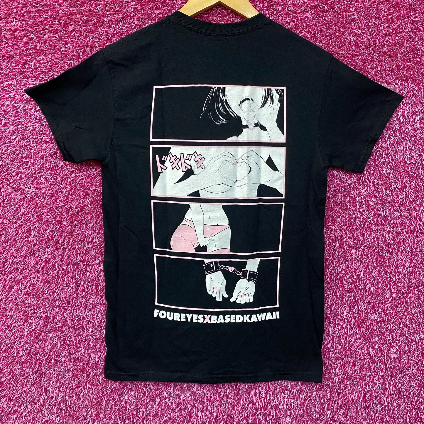 Foureyes X Based Kawaii Doki Doki Hentai Anime T-shirt Small
