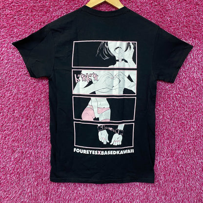 Foureyes X Based Kawaii Doki Doki Hentai Anime T-shirt Small