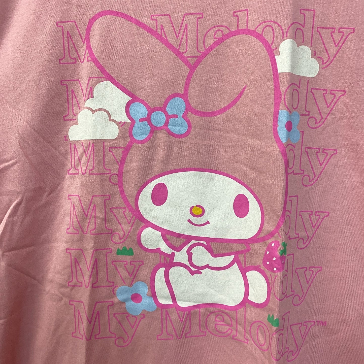 Sanrio My Melody Cute Graphic Design Pink T-Shirt Large