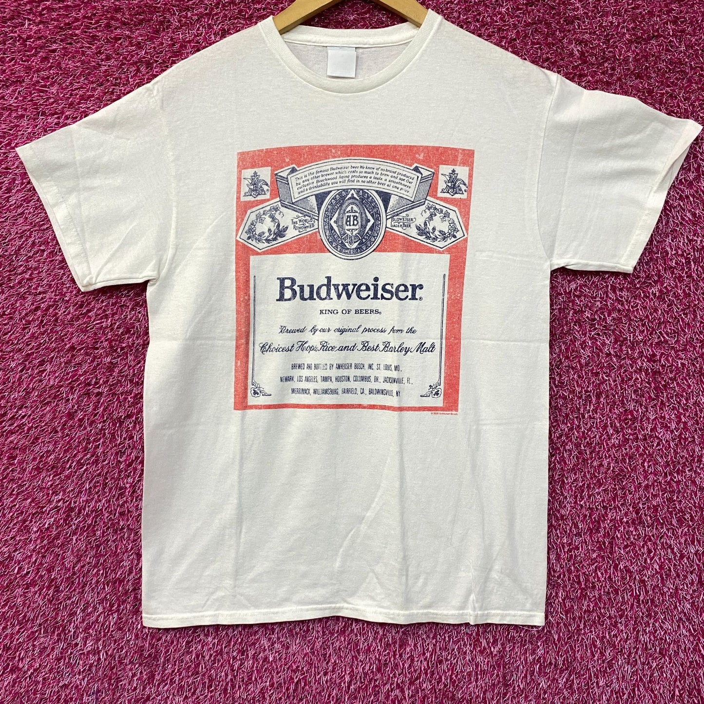 Budweiser King Of Beers Vintage Style T-Shirt Small