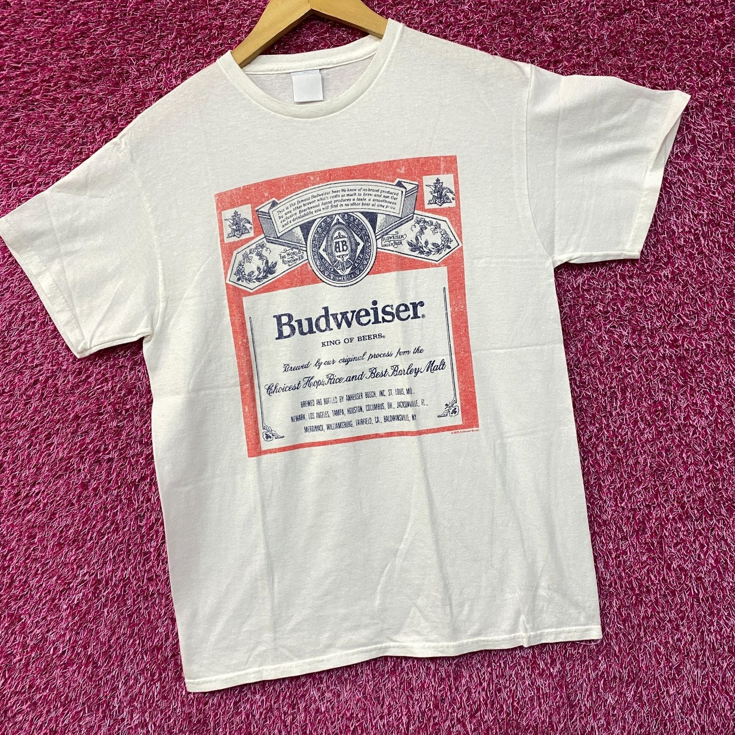 Budweiser King Of Beers Vintage Style T-Shirt Small