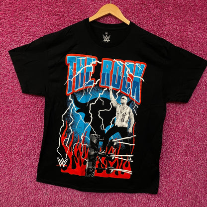 WWE The Rock Lightning Strikes tshirt size XL