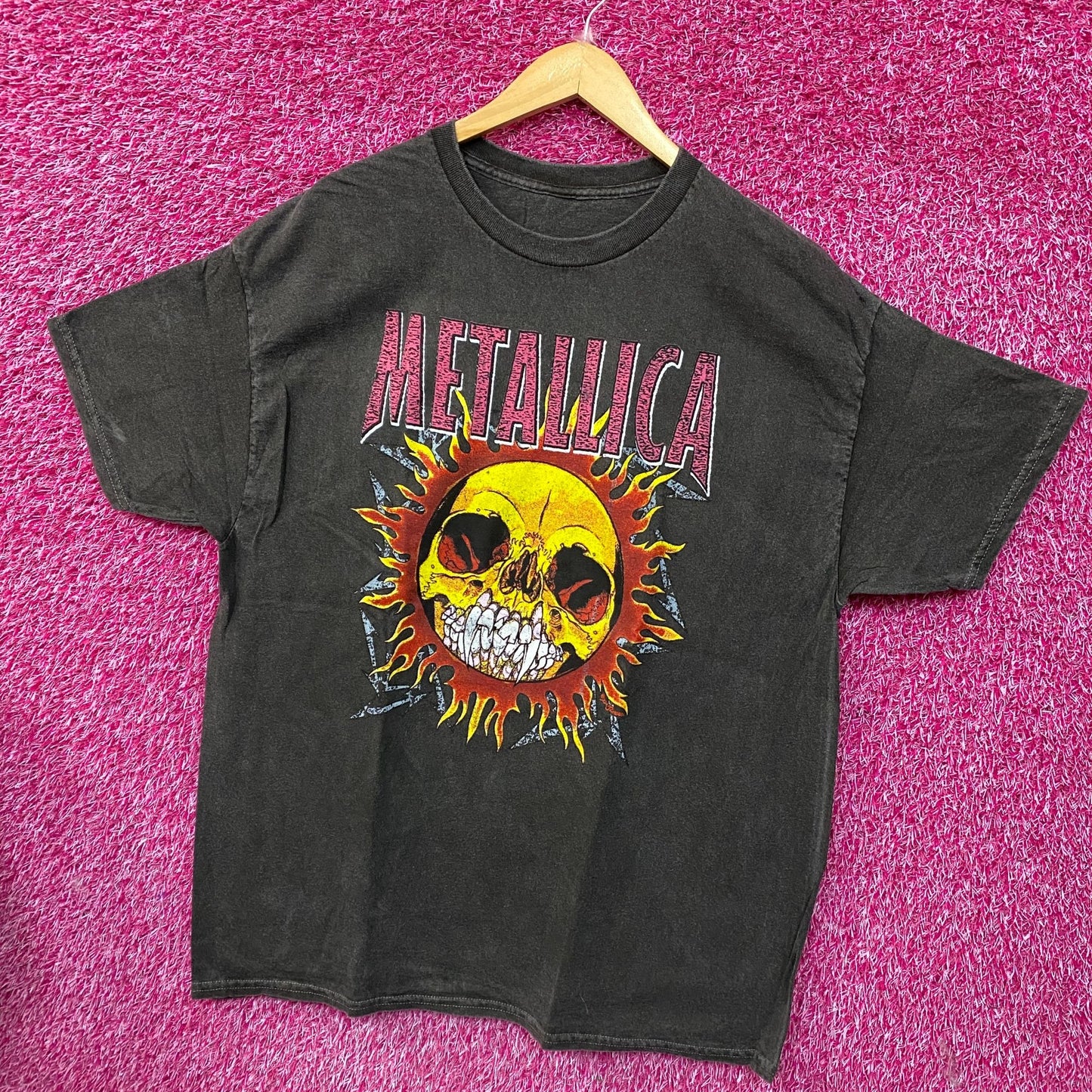 Metallica Skull Sun Heavy Metal Band T-Shirt Medium