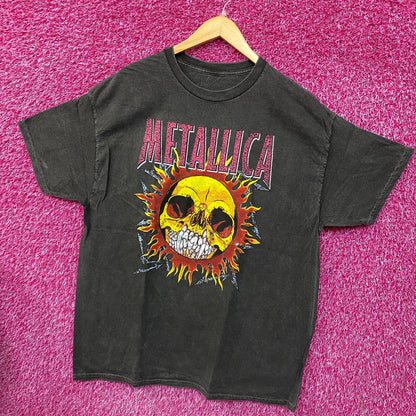Metallica Skull Sun Heavy Metal Band T-Shirt Medium