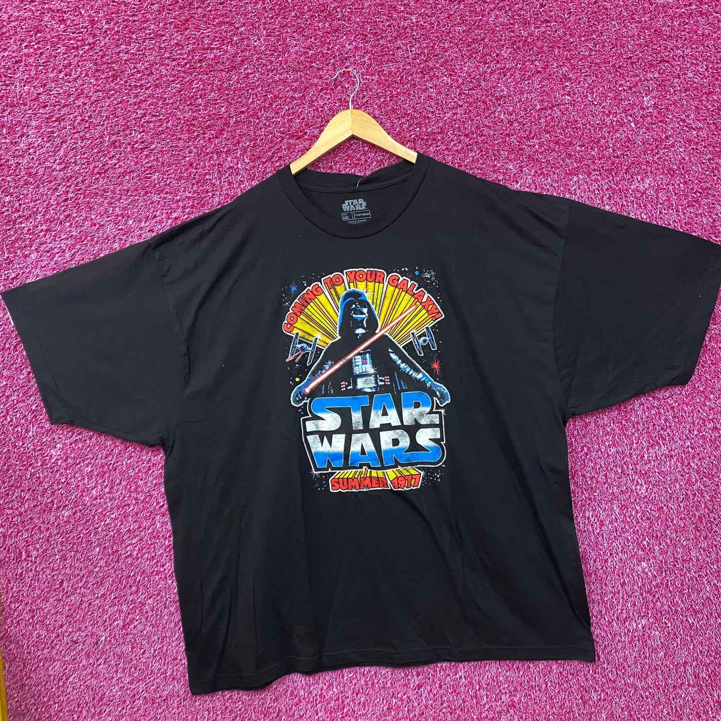 Star Wars Darth Vader Coming To Your Galaxy Retro T-Shirt 5XL