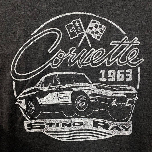 Corvette 1963 Sting Ray Women's Retro Graphic T-Shirt Medium