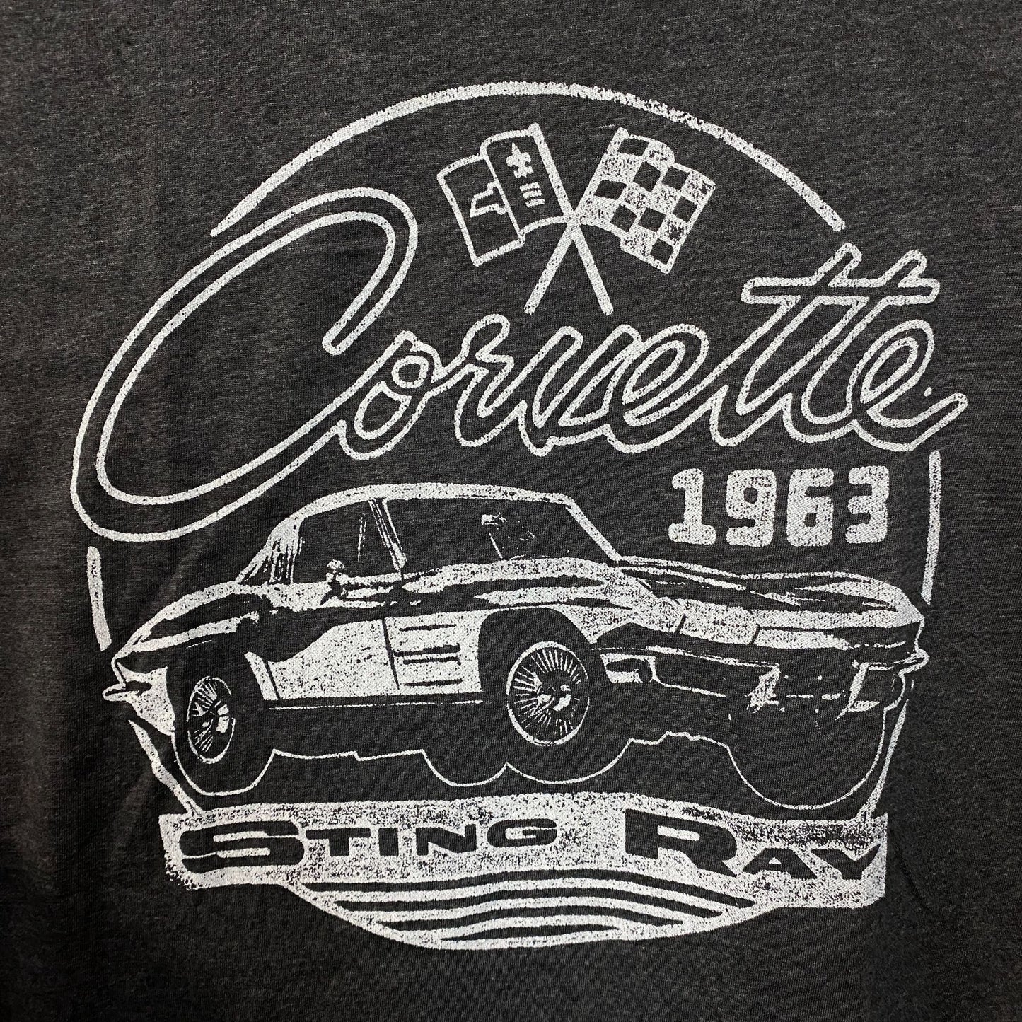 Corvette 1963 Sting Ray Women's Retro Graphic T-Shirt Medium