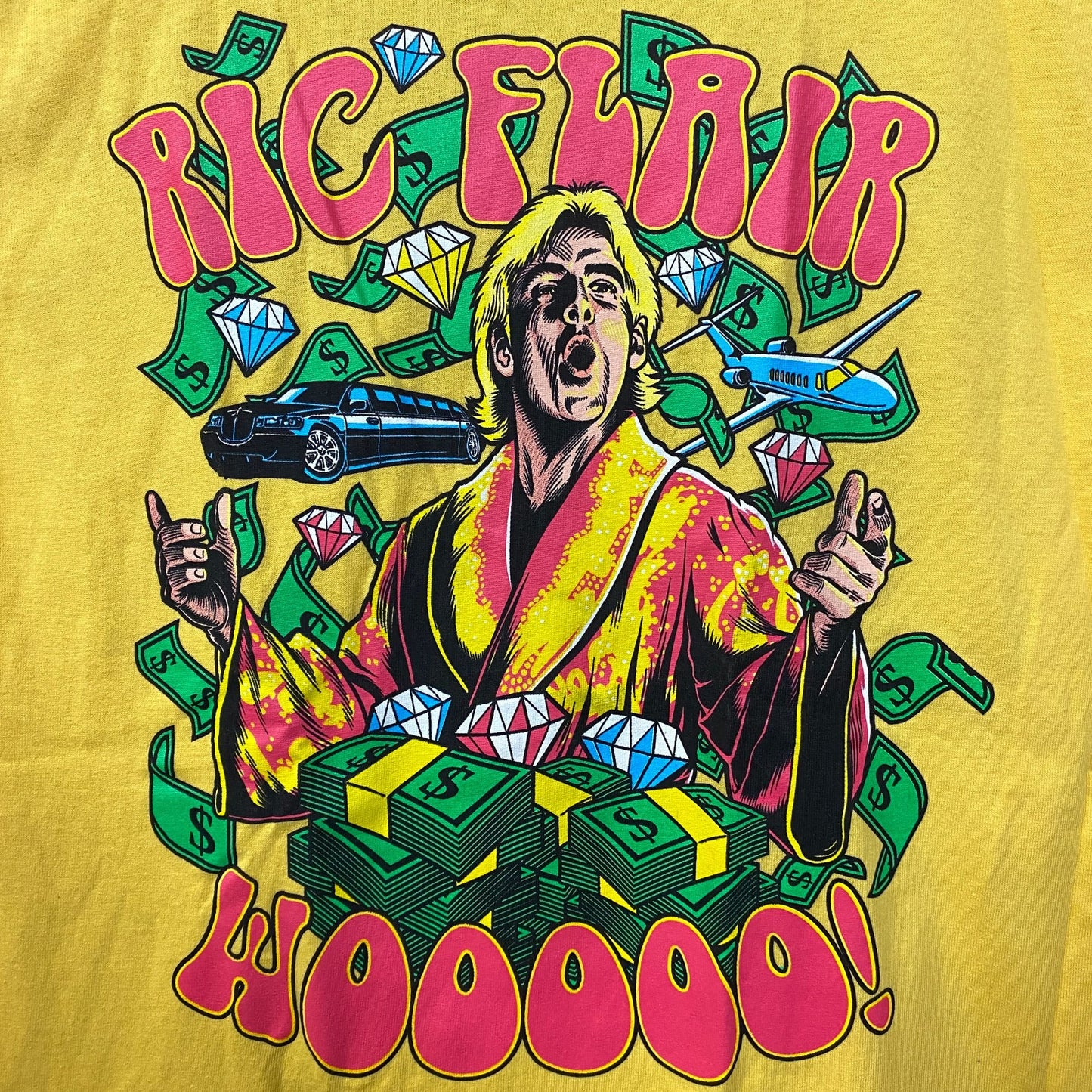 WWE Ric Flair The Nature Boy Woo Graphic Design T Shirt Small