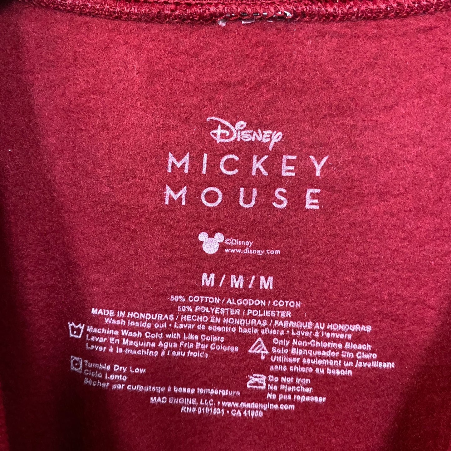 Mickey Mouse Wink Spell-Out Disney Crewneck Sweater Medium