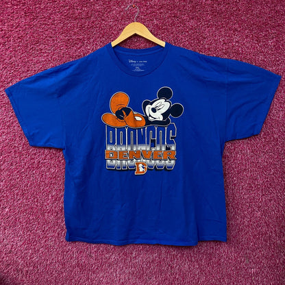 Disney x Junk Food NFL Denver Broncos Mickey Mouse Kick Back T-Shirt 2XL