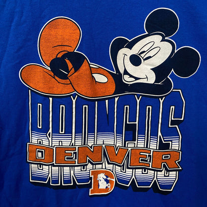 Disney x Junk Food NFL Denver Broncos Mickey Mouse Kick Back T-Shirt 2XL