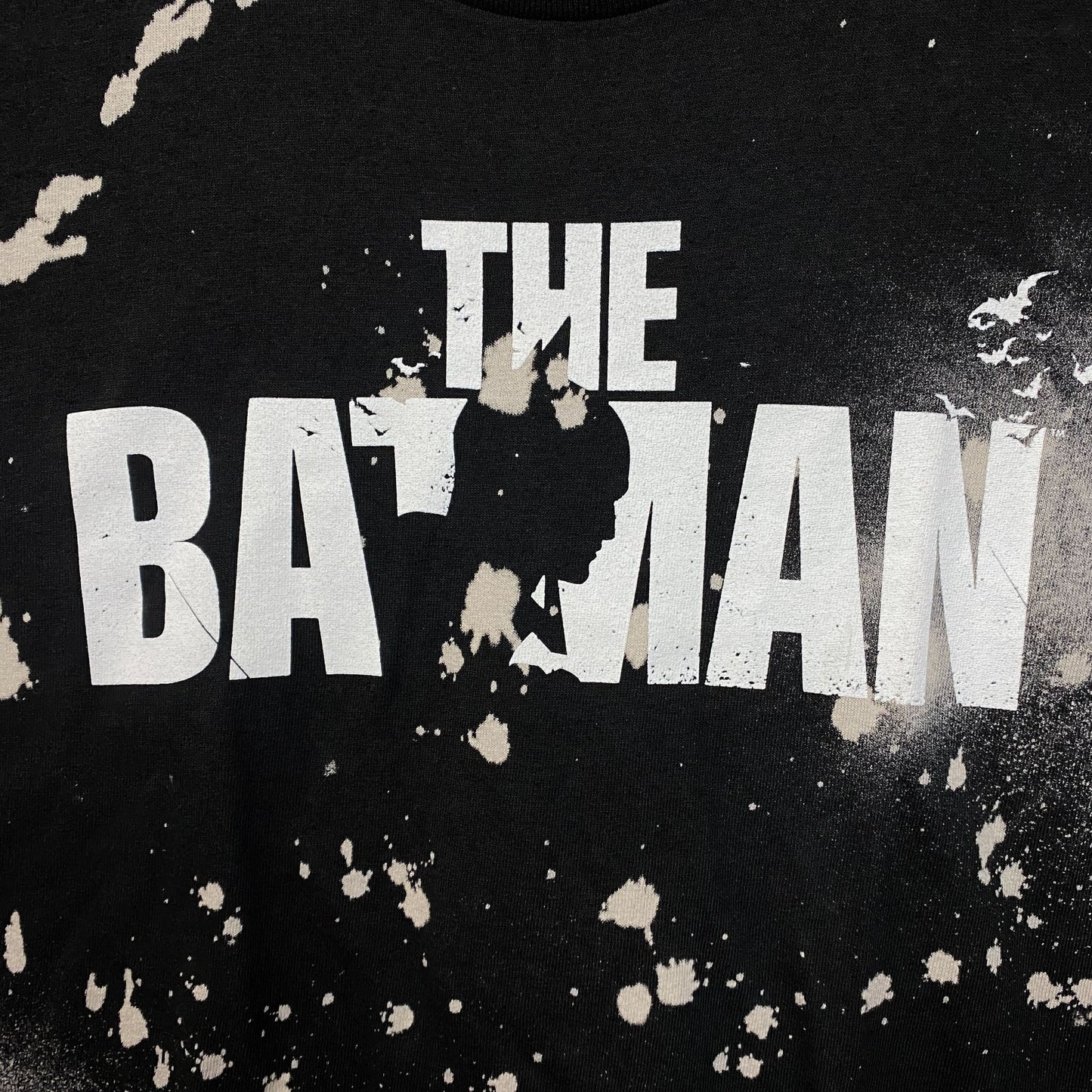 The Batman Silhouette Spell-Out Movie Poster Splatter Dye L