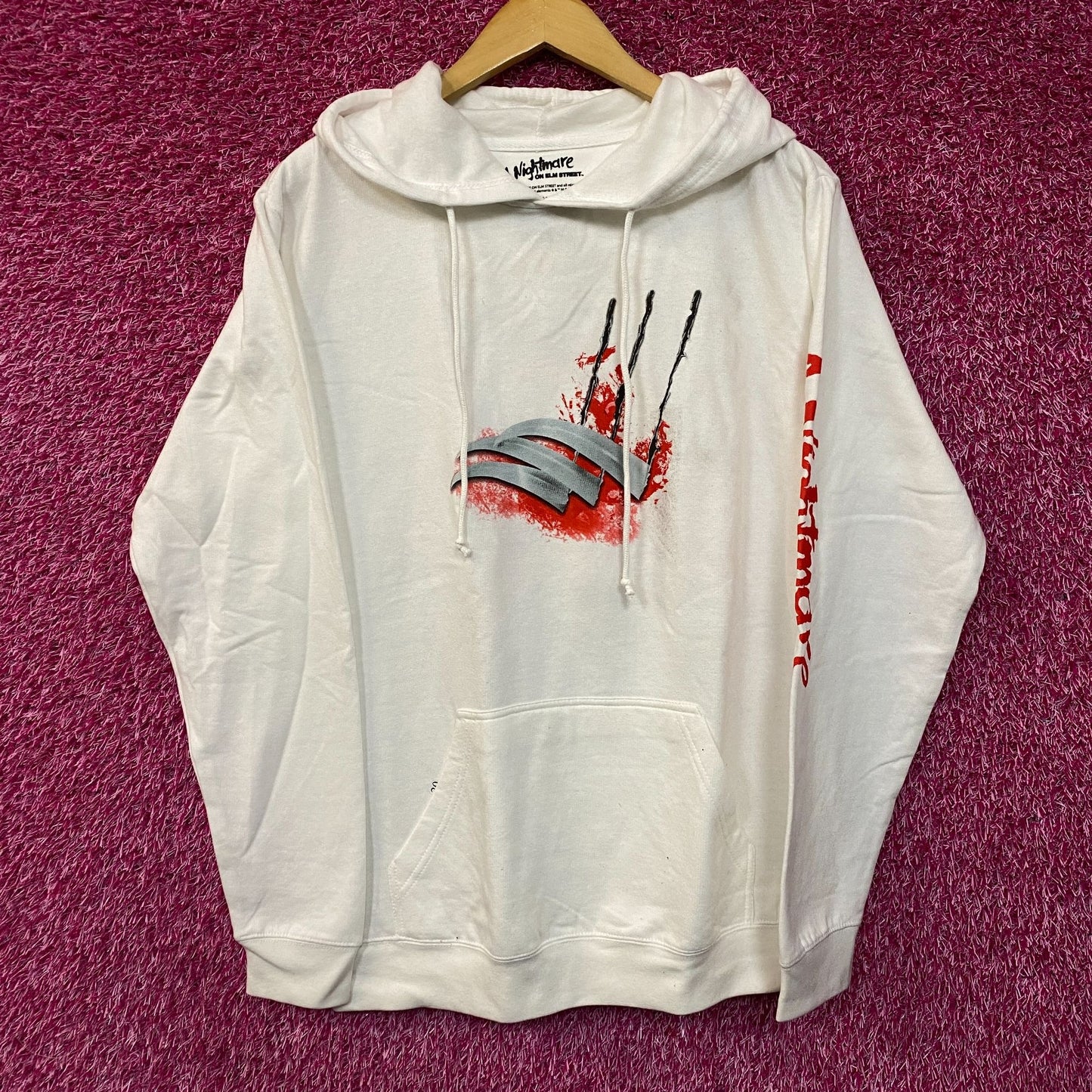 A Nightmare On Elm Street Freddy Krueger Book Cover Horror Hoodie Medium