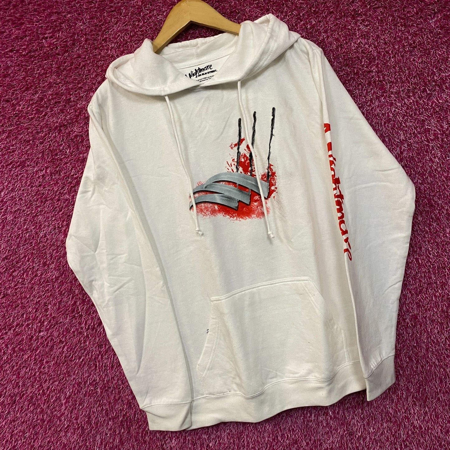 A Nightmare On Elm Street Freddy Krueger Book Cover Horror Hoodie Medium