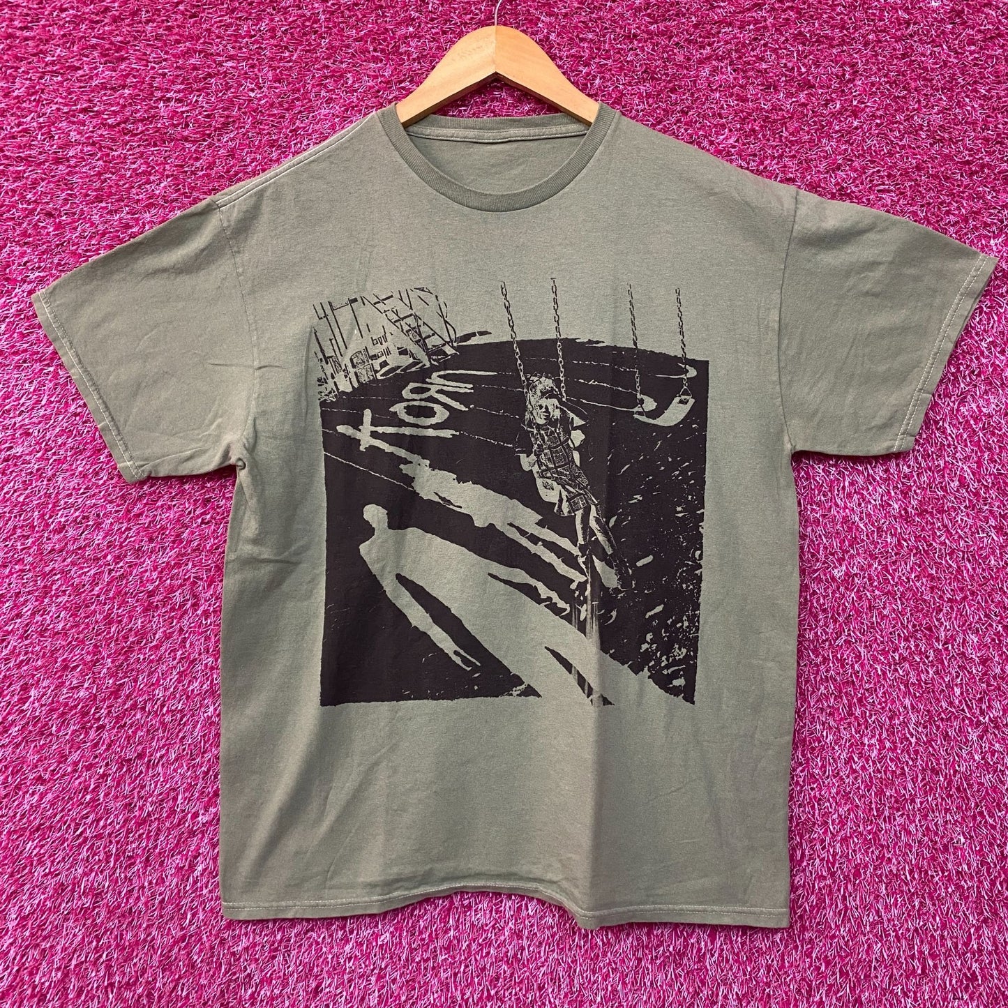 Korn Self-Titled Album Cover Nu Metal Band T-Shirt Large