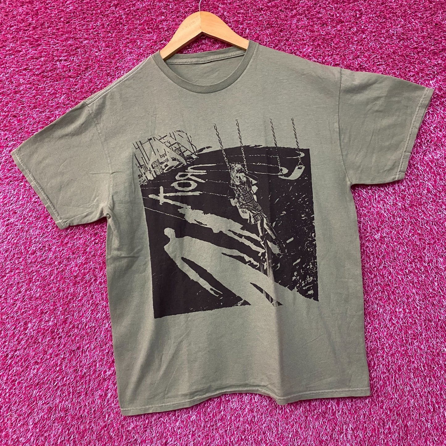 Korn Self-Titled Album Cover Nu Metal Band T-Shirt Large