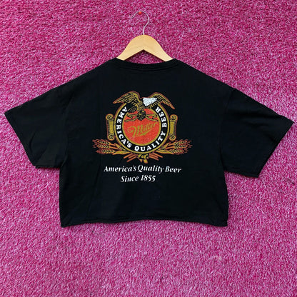 Junk Food Miller High Life Beer Logo Women's Crop Tee Medium