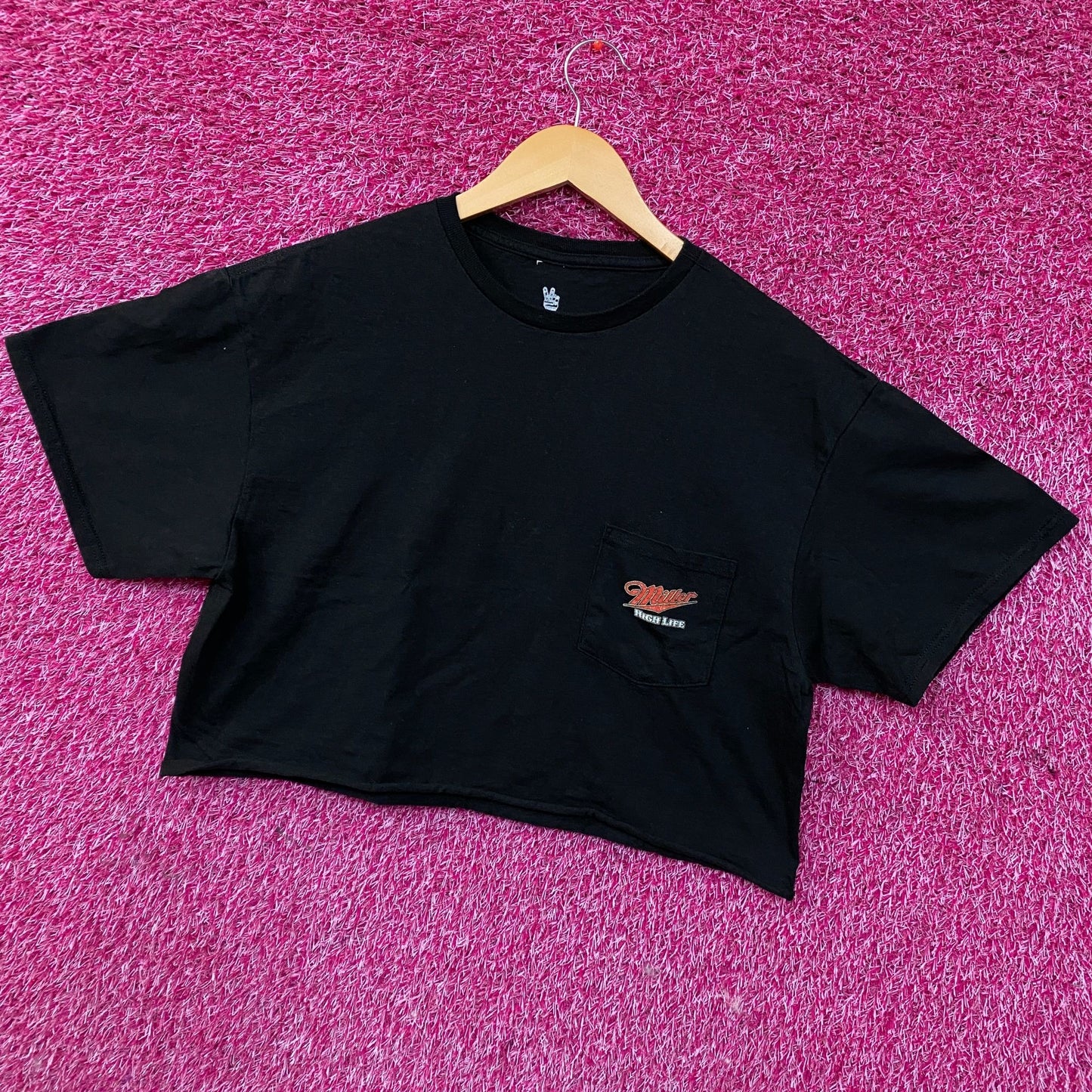 Junk Food Miller High Life Beer Logo Women's Crop Tee Medium