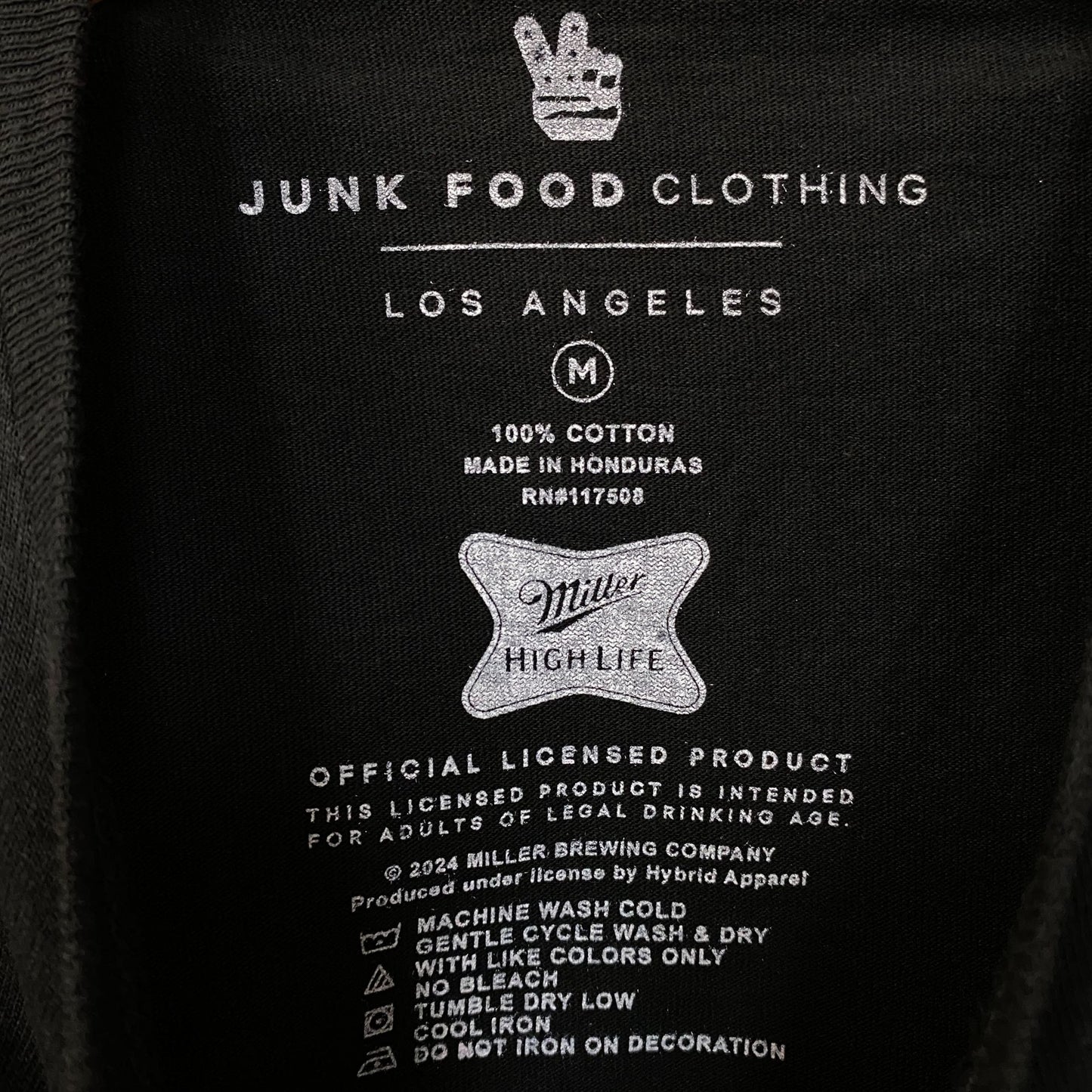Junk Food Miller High Life Beer Logo Women's Crop Tee Medium