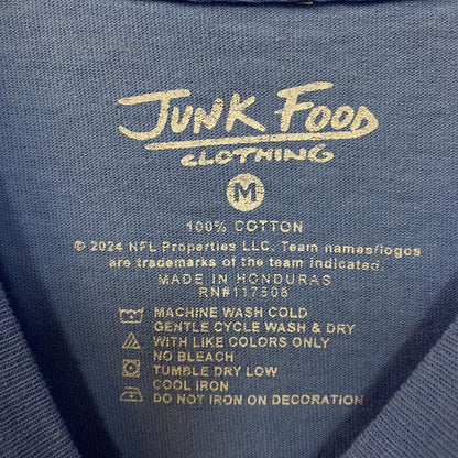 Junk Food Clothing NFL Detroit Lions Blue Breakthrough Graphic T-Shirt Medium