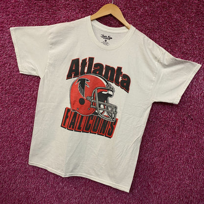 Junk Food Clothing NFL Atlanta Falcons Throwback Helmet Logo T-Shirt Medium
