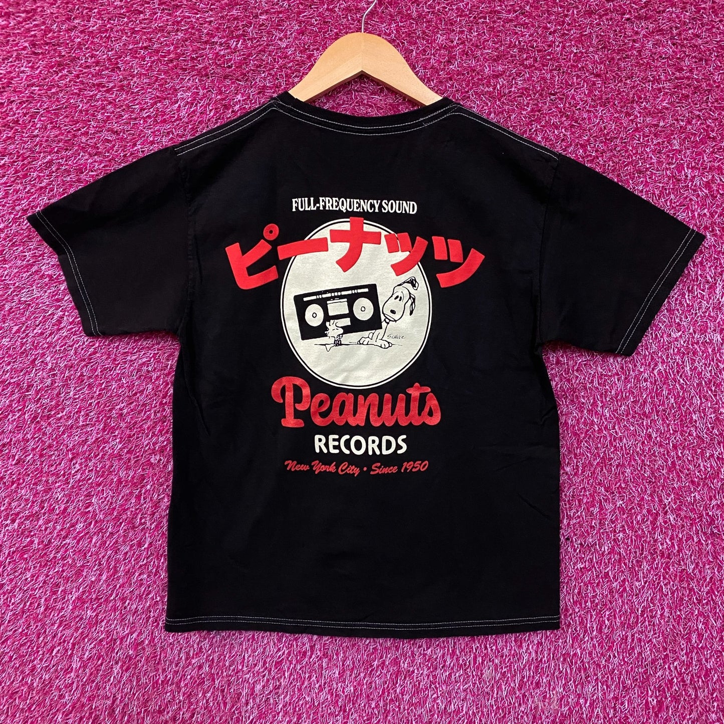 Peanuts Records Full-Frequency Sound Graphic T-Shirt Large