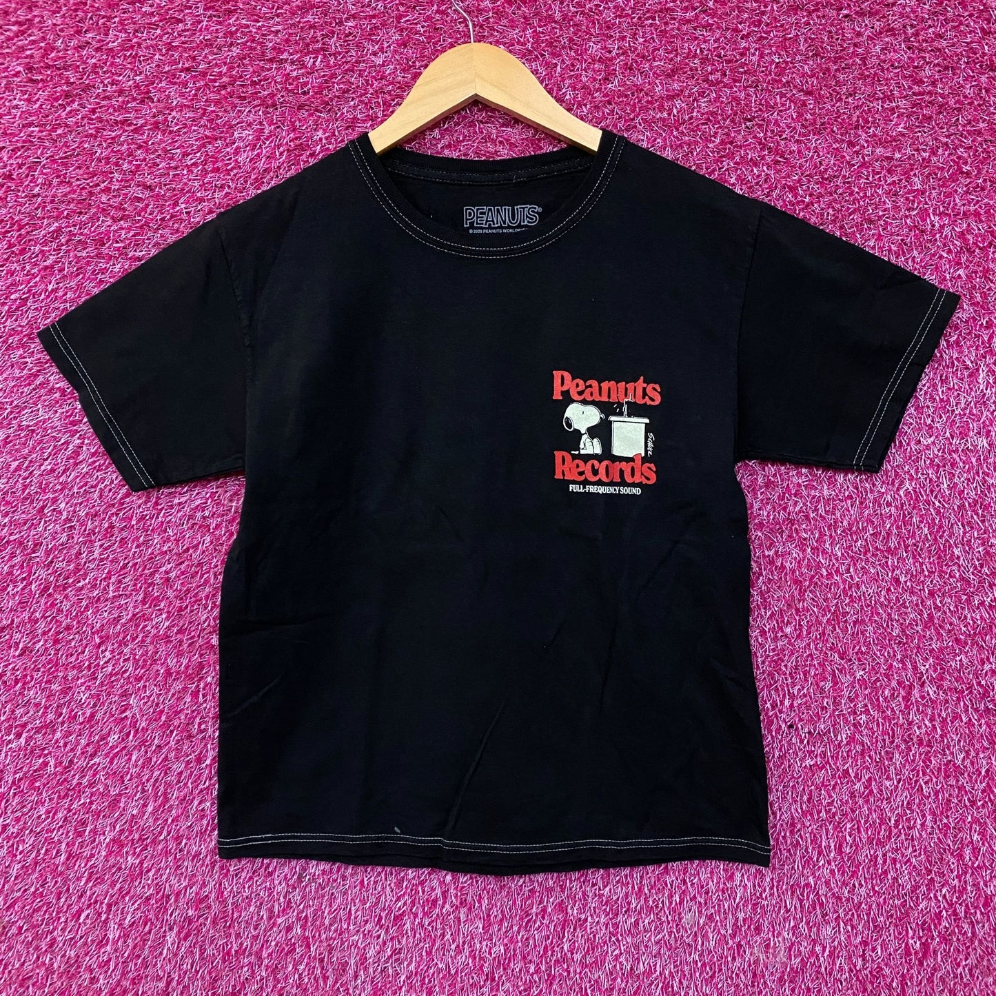Peanuts Records Full-Frequency Sound Graphic T-Shirt Large
