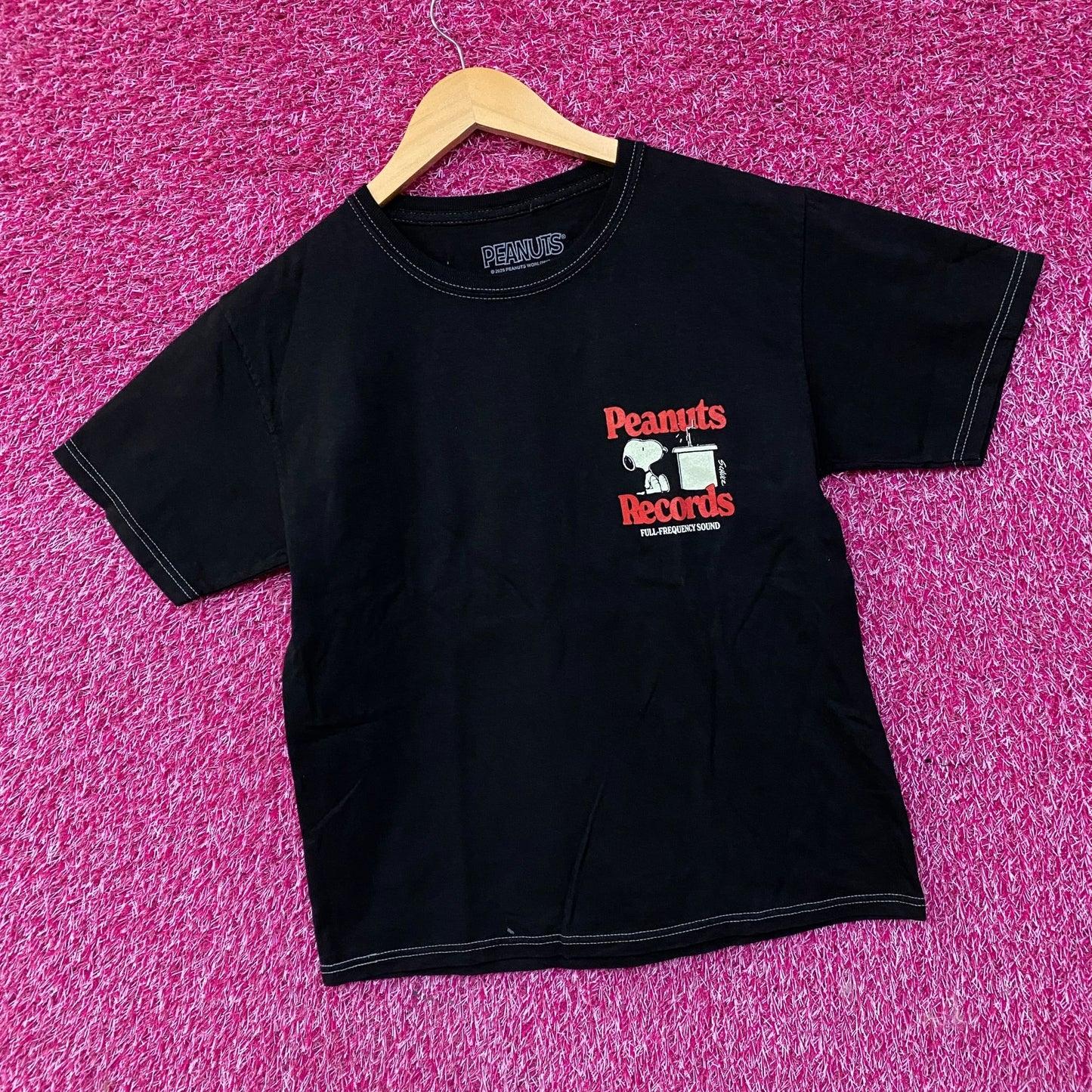 Peanuts Records Full-Frequency Sound Graphic T-Shirt Large