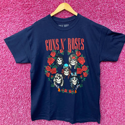 Guns N' Roses Skulls Wreath Graphic T-Shirt Large