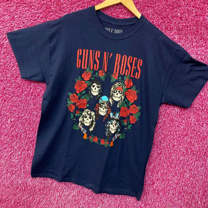 Guns N' Roses Skulls Wreath Graphic T-Shirt Large