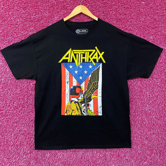 Anthrax Eagle Black Thrash Metal Band T-Shirt XL