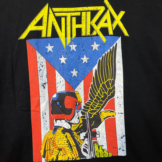 Anthrax Eagle Black Thrash Metal Band T-Shirt XL