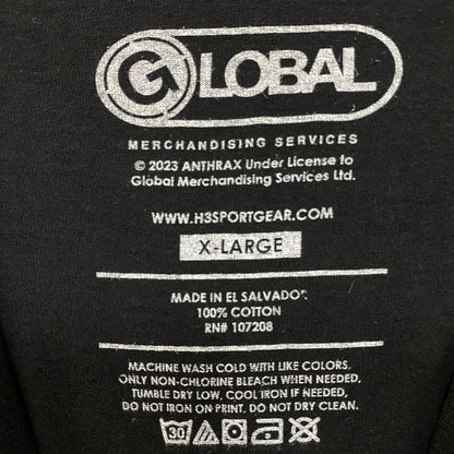 Anthrax Eagle Black Thrash Metal Band T-Shirt XL