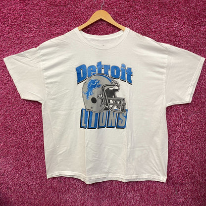 Junk Food Clothing NFL Detroit Lions Throwback Helmet Logo T-Shirt 2XL