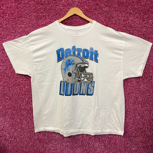 Junk Food Clothing NFL Detroit Lions Throwback Helmet Logo T-Shirt 2XL