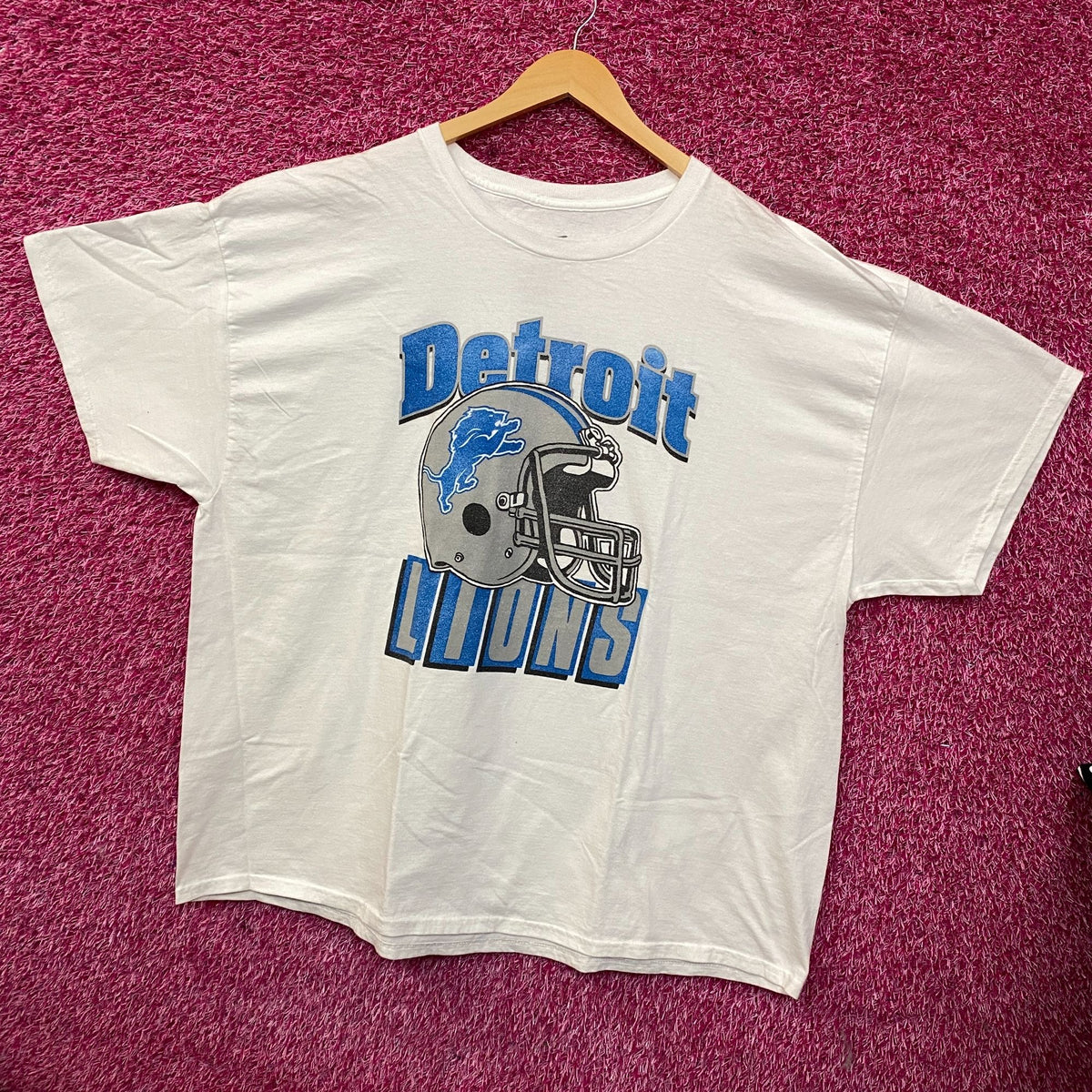 Junk Food Clothing NFL Detroit Lions Throwback Helmet Logo T-Shirt 2XL